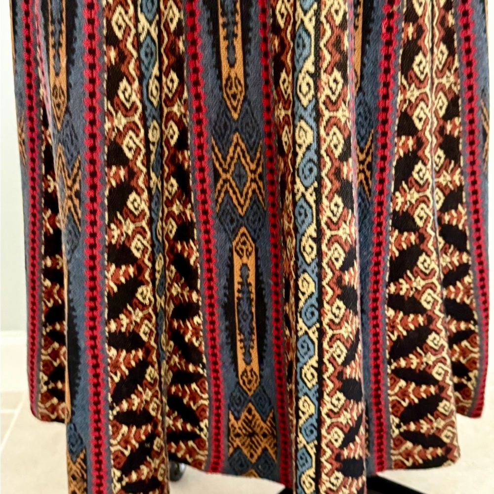 Peruvian Connection Ethnic-Pattern Maxi Skirt in Red, Blue, Gold - Picture 5 of 10